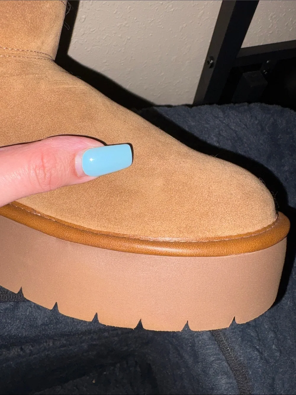 Wild Fable Suede Platform Ankle Boots in Chestnut
